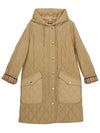 Diamond Quilted Hoodie Padding Archive Beige - BURBERRY - BALAAN 2