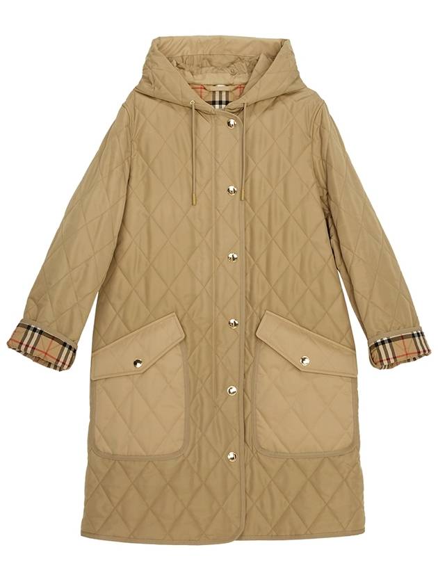 Diamond Quilted Hoodie Padding Archive Beige - BURBERRY - BALAAN 2