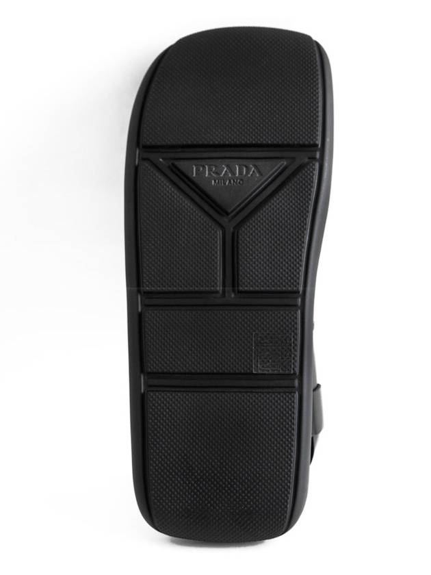 Crisscross Bands Brushed Leather Sandals Black - PRADA - BALAAN 6