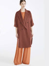 RISORSA Cashmere Camel Hair Double Breasted Coat 004 Terracotta - MAX MARA - BALAAN 1