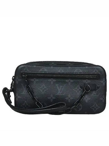 M68321 Monogram Eclipse Canvas Pochette Volga Clutch - LOUIS VUITTON - BALAAN 1