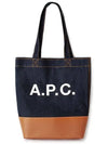 Logo Denim Axelle Tote Bag Navy - A.P.C. - BALAAN 2