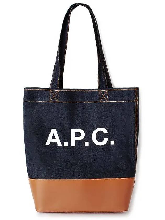 Logo Denim Axelle Tote Bag Navy - A.P.C. - BALAAN 2