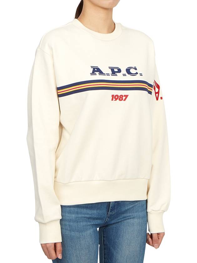 Logo Print Sweatshirt Ecru - A.P.C. - BALAAN 6