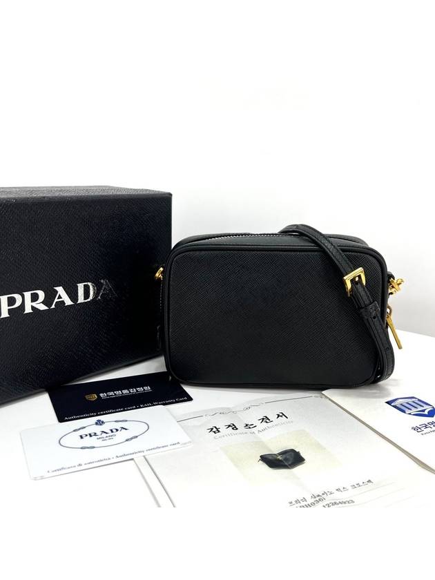 Saffiano camera bag cross black - PRADA - BALAAN 3