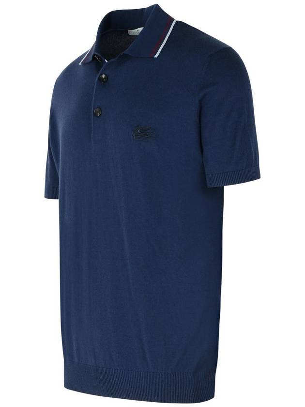 Etro Navy Cotton Polo Shirt - ETRO - BALAAN 2