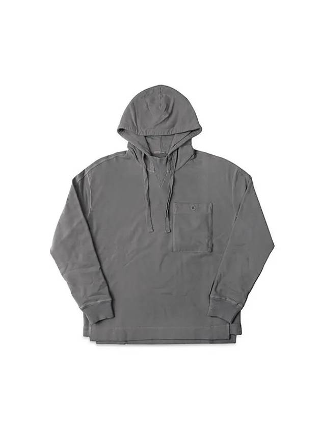 Chest Pocket Cotton Hoodie Dark Grey - TEN C - BALAAN 3