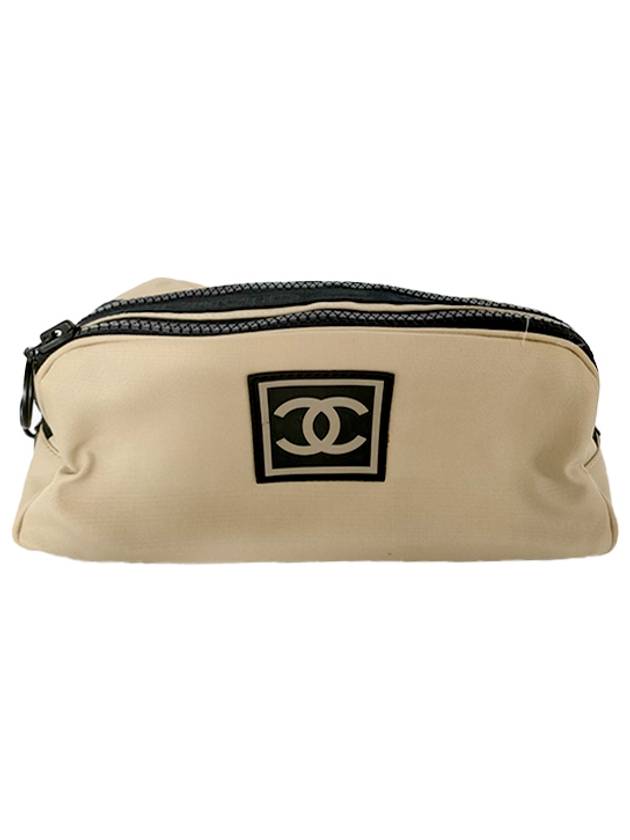 Sports canvas beige pouch - CHANEL - BALAAN 1