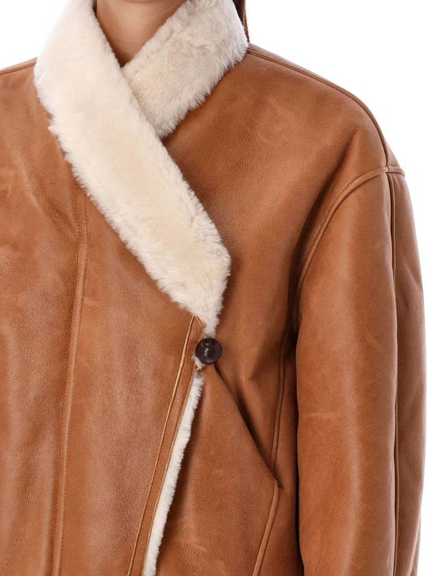 Eriana Reversible Suede Lambskin Leather Single Coat Cinnamon - ISABEL MARANT - BALAAN 4