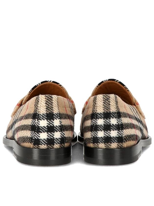 Checked Wool Felt Loafer Archive Beige - BURBERRY - BALAAN.