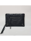 Motor clutch bag black silver plate - BALENCIAGA - BALAAN 1