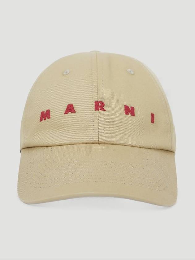 Embroidered Logo Ball Cap Beige - MARNI - BALAAN 2