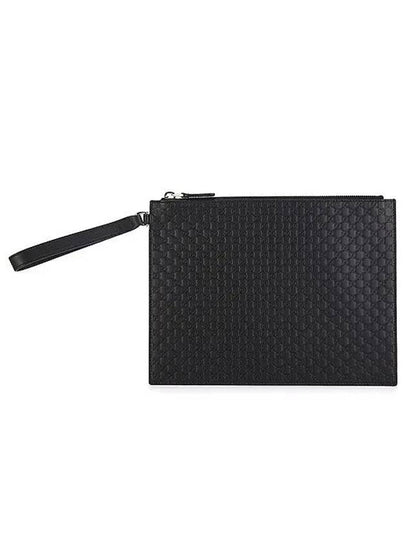 GG Micro Ssima Strap Clutch Bag Black - GUCCI - BALAAN 2