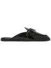 Triangular Logo Brushed Naplock Mule Black - PRADA - BALAAN 1