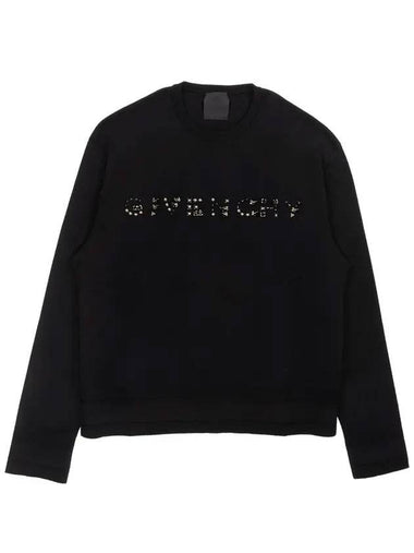 Logo Stud Knit Top Black - GIVENCHY - BALAAN 1