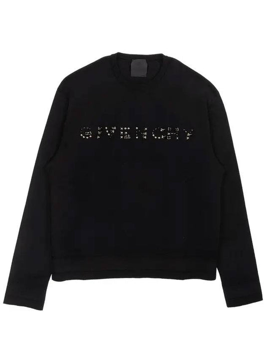 logo stud knit sweatshirt black - GIVENCHY - BALAAN 1