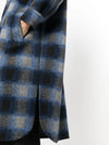 Women's Fontizi Check Wool Single Coat Navy - ISABEL MARANT ETOILE - BALAAN 6