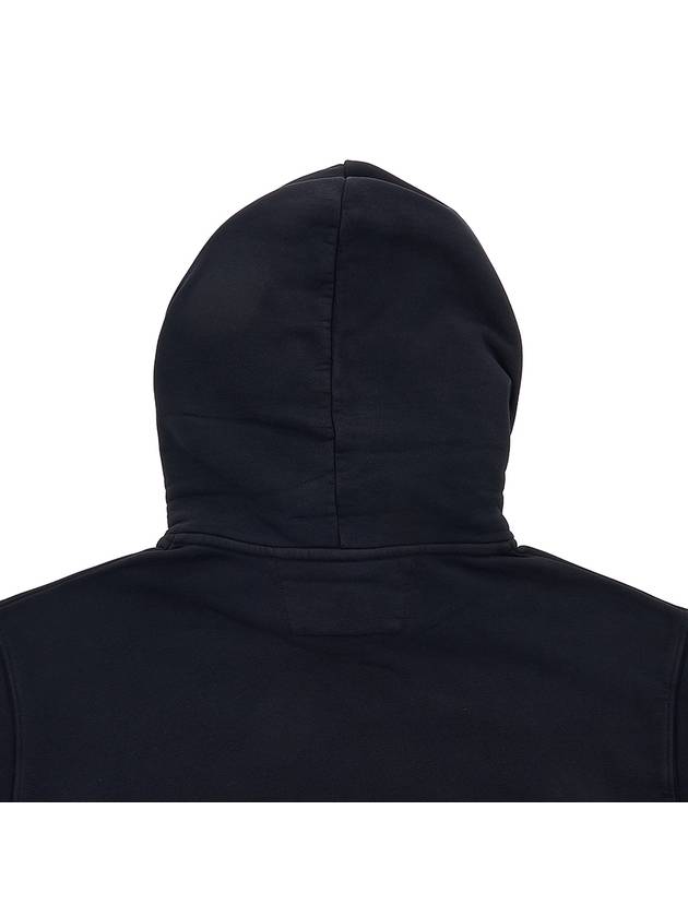 Lens Wappen Diagonal Fleece Hood Navy - CP COMPANY - BALAAN 9