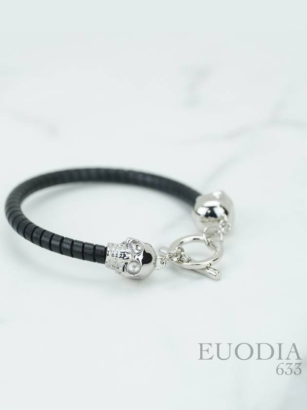 Double Skull Bracelet Silver - ALEXANDER MCQUEEN - BALAAN 8