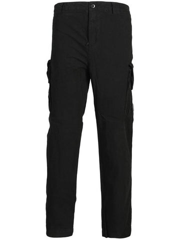 11Th Anniversary Lens Wappen Pocket Straight Pants Black - CP COMPANY - BALAAN 1