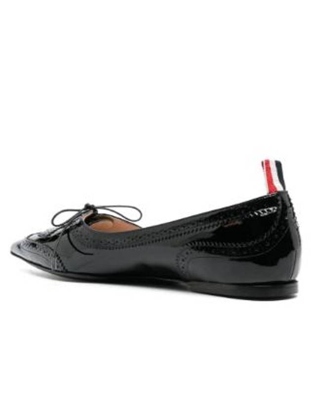 Patent Pointed Toe Wingtip Ballerina Black - THOM BROWNE - BALAAN 4