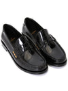 Monogram Penny Leather Loafer Black - SAINT LAURENT - BALAAN 4