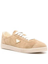 Rain suede low top sneakers beige - PRADA - BALAAN 3