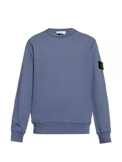 Compass Patch Cotton Sweatshirt Light Blue - STONE ISLAND - BALAAN 2