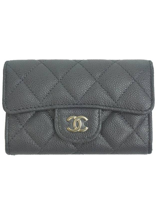 Classic card wallet snap gold gray caviar full set - CHANEL - BALAAN 2