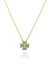 Idyllia Pendant Clover Necklace Green Gold - SWAROVSKI - BALAAN 2