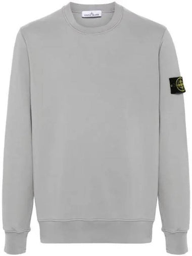 Compass Patch Cotton Sweatshirt Melange Grey - STONE ISLAND - BALAAN 1