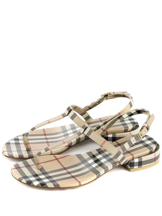 Vintage Check Lambskin Sandals Archive Beige - BURBERRY - BALAAN 2