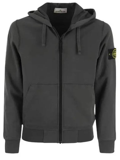 Compass Badge Zip Up Hoodie Charcoal - STONE ISLAND - BALAAN 2