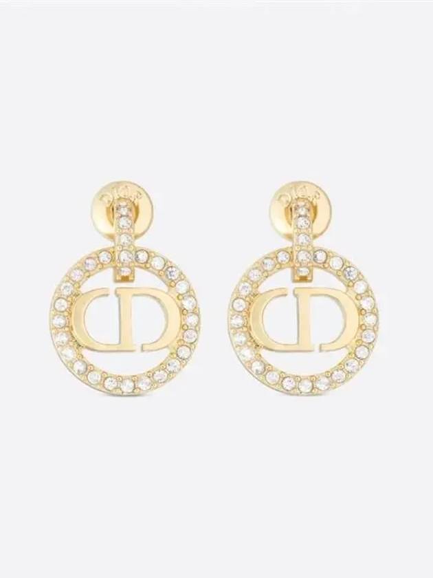 Petit CD Crystal Earrings Gold - DIOR - BALAAN 2