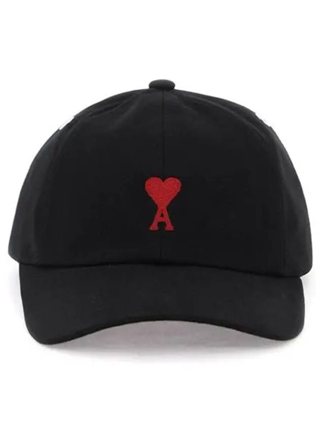 De Coeur Embroidered Logo Ball Cap Black - AMI - BALAAN 2