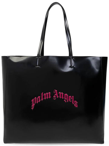 Palm Angels Eco-leather Shopper Bag, Women's, Black - PALM ANGELS - BALAAN 1