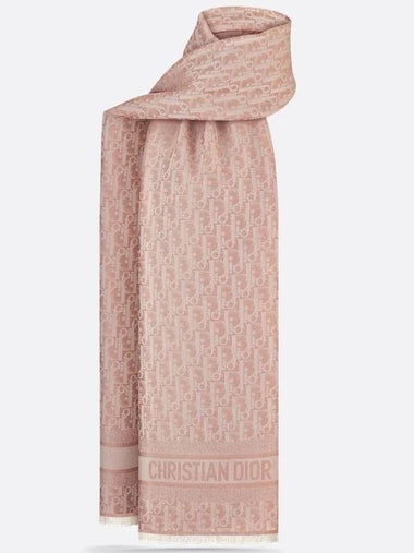 Dior Oblique Stole Rose des Vents Cotton Wool - DIOR - BALAAN 1