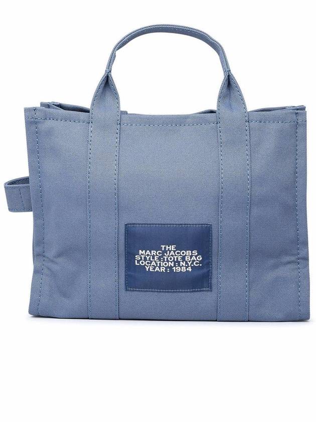 Logo Medium Canvas Tote Bag Blue - MARC JACOBS - BALAAN 4