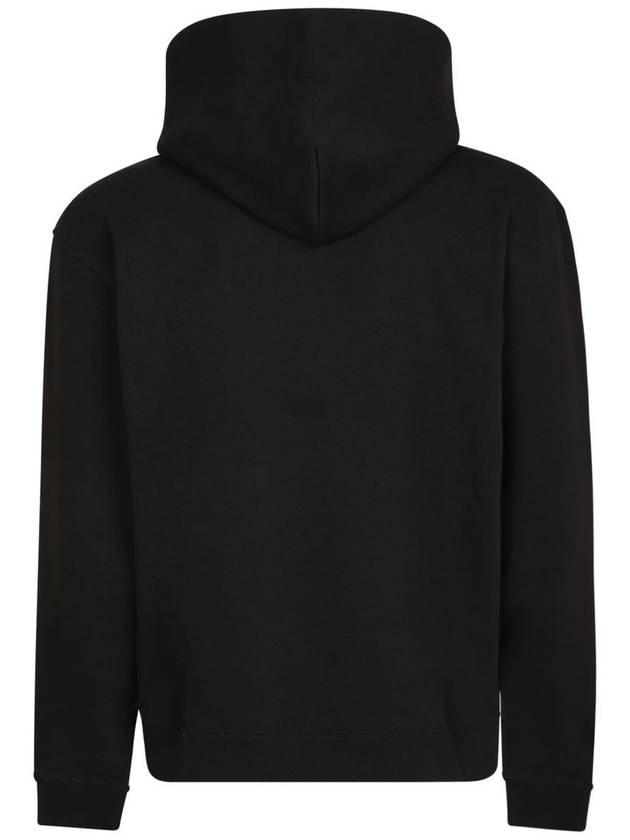 Paris Logo Patch Cotton Hoodie Black - KENZO - BALAAN 3