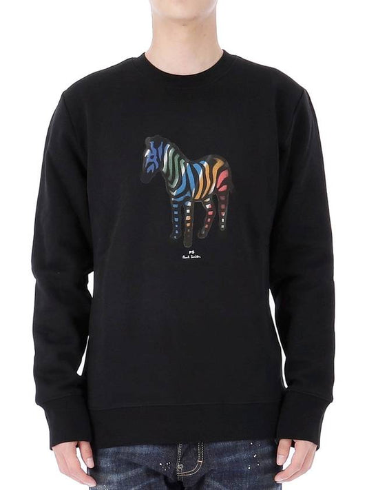 Zebra Crew Sweatshirt Black - PAUL SMITH - BALAAN 2