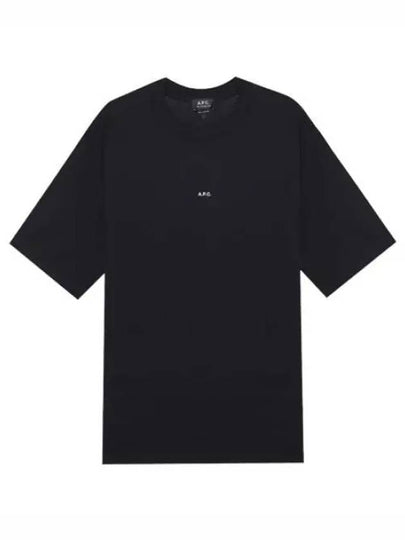 Men's Kyle Logo Print Cotton Jersey Short Sleeve T-Shirt  Black - A.P.C. - BALAAN 2