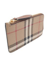 Vintage Check Zipper Card Wallet Beige - BURBERRY - BALAAN 4