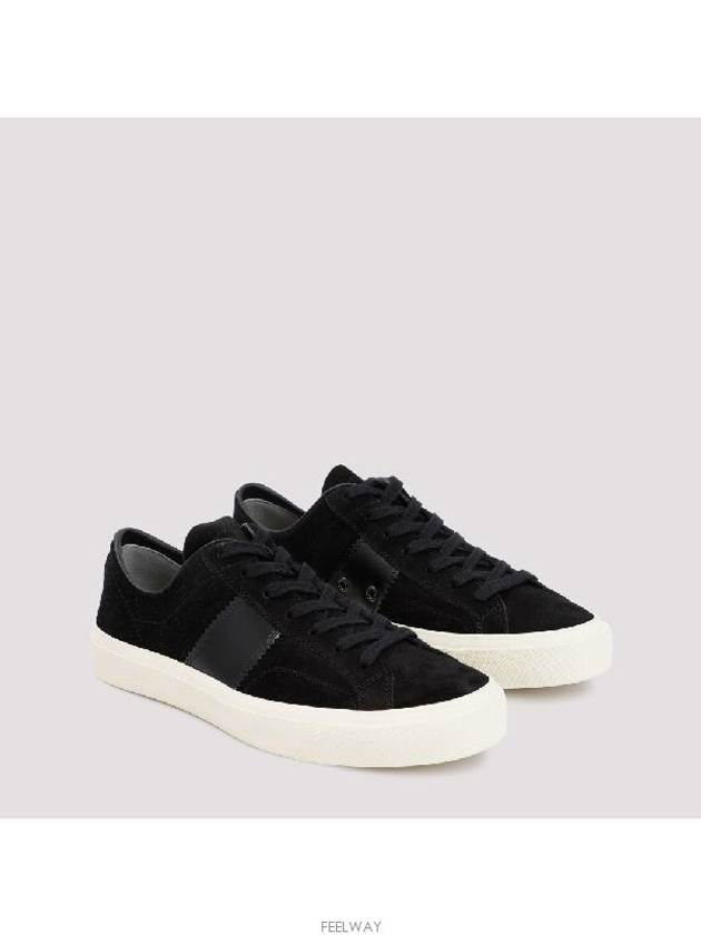 Suede Low Top Sneakers Black - TOM FORD - BALAAN 3