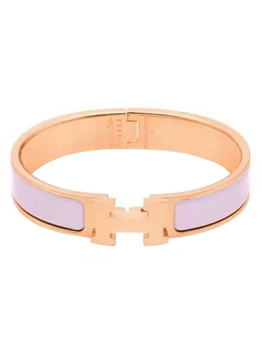 Clic H Rose Gold Bracelet Rose Cander - HERMES - BALAAN 1