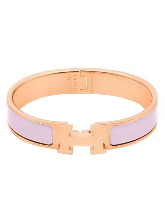 Clic H Rose Gold Bracelet Rose Cander - HERMES - BALAAN 1