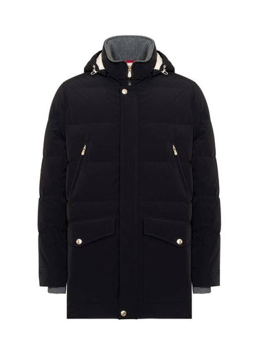 Detachable Hood Bonded Taffeta Down Padding Navy - BRUNELLO CUCINELLI - BALAAN 1