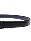 Reversible Gancini Leather Belt Black Navy - SALVATORE FERRAGAMO - BALAAN 6