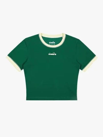 Diadora Wording Graphic Short Sleeve T Shirt Women GREEN - DIADORA - BALAAN 1