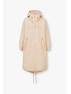 Women s Logo Label Drawstring Coat Peach - ARMANI EXCHANGE - BALAAN 1