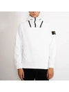 Wappen Patch Brushed Cotton Fleece Hoodie White - STONE ISLAND - BALAAN 6